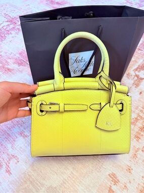 Ralph Lauren Collection Mini RL50 snakeskin Handbag